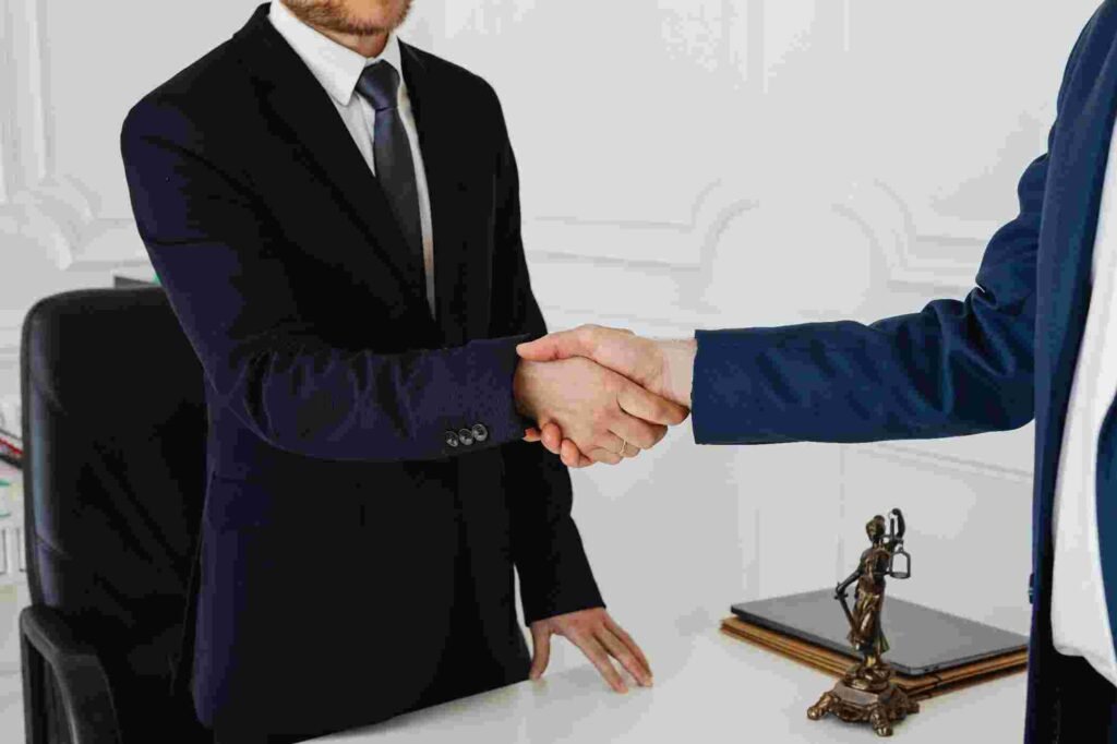 Colorado motorcycle accident lawyer making a deal