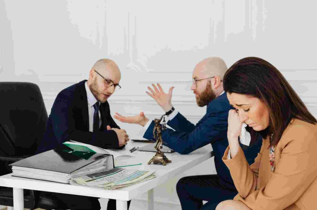 motorcycle accident lawyers arguing